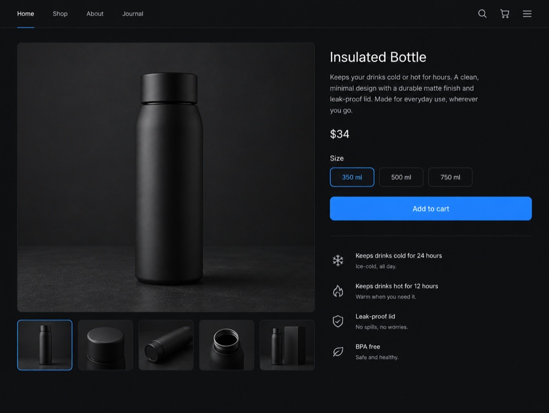 E-commerce product page